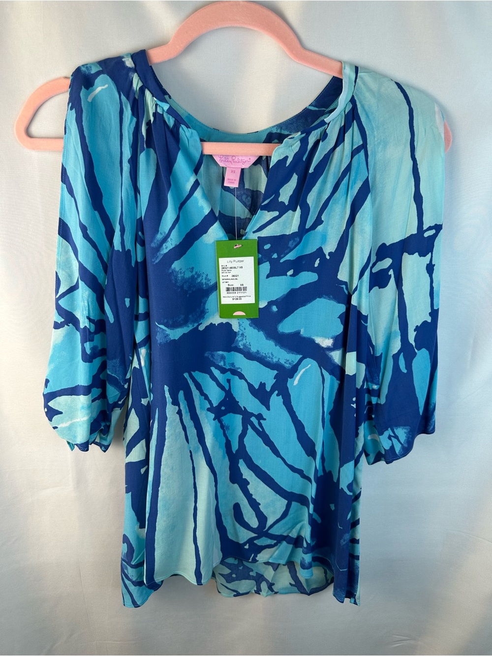 Lilly Pulitzer NWT, XS Bryce top, sparkling blue